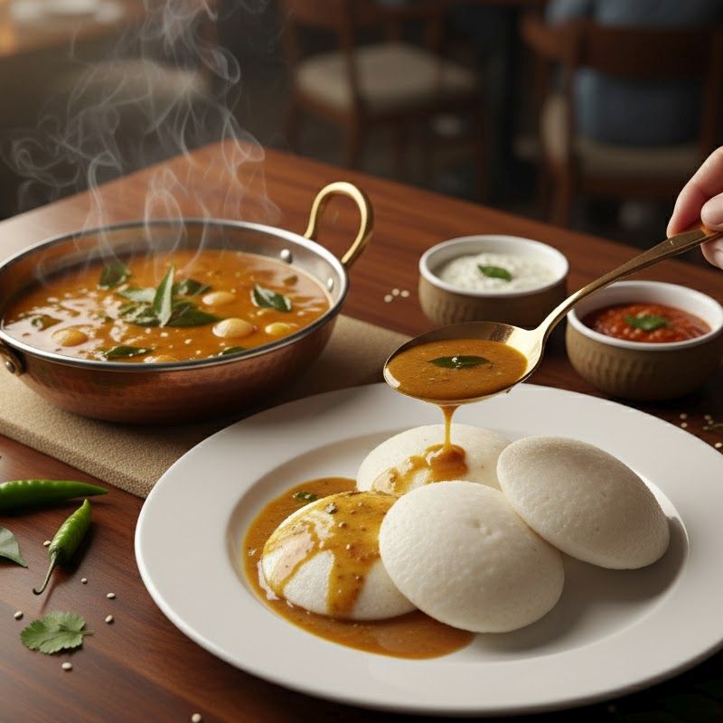Idli Samber and Chutney